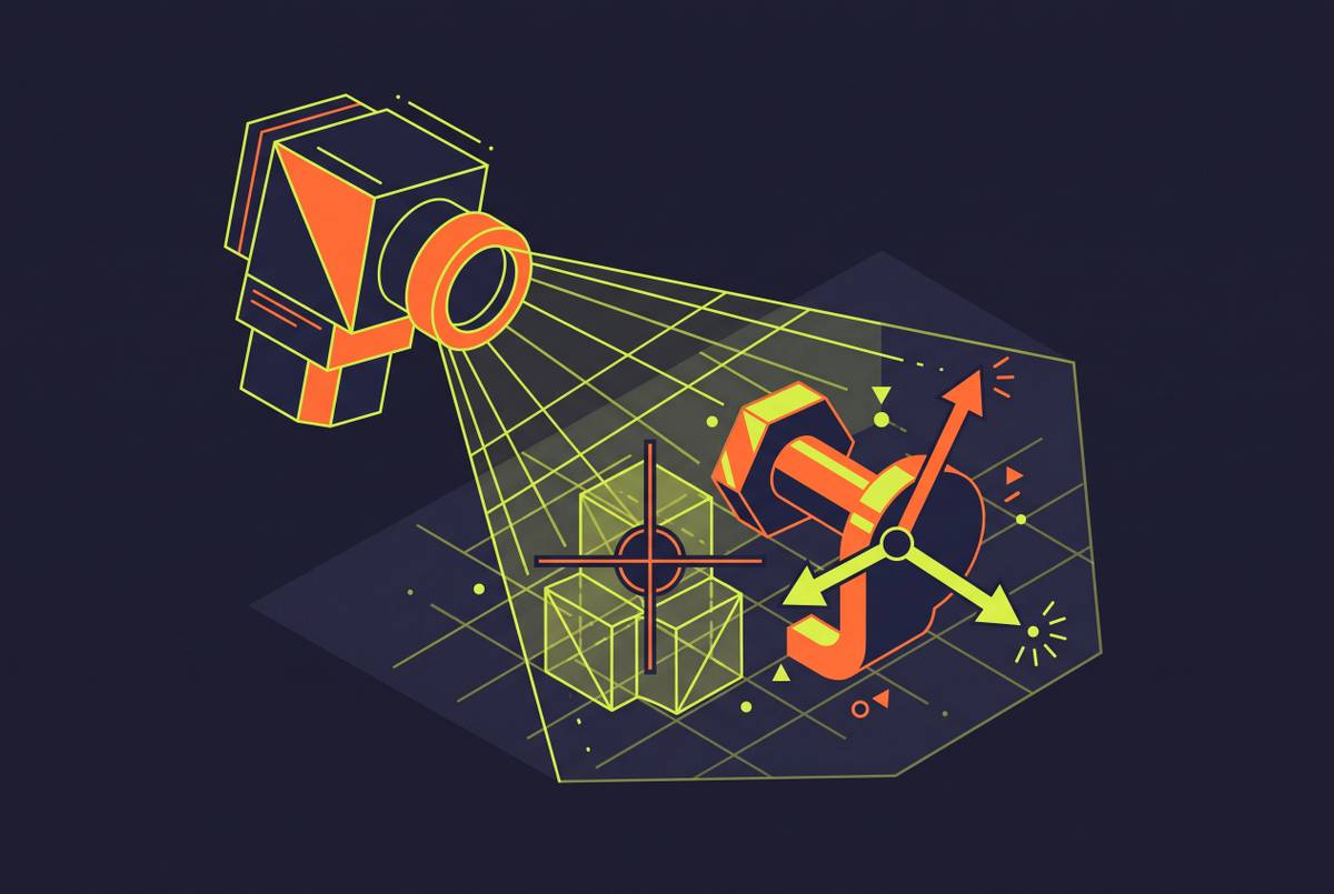Cover illustration for “Pose Estimation Accuracy for Shiny and Transparent Parts”
