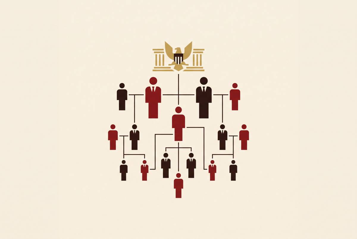 Cover illustration for “Bush Dynasty Presidential Politics and Family Network”