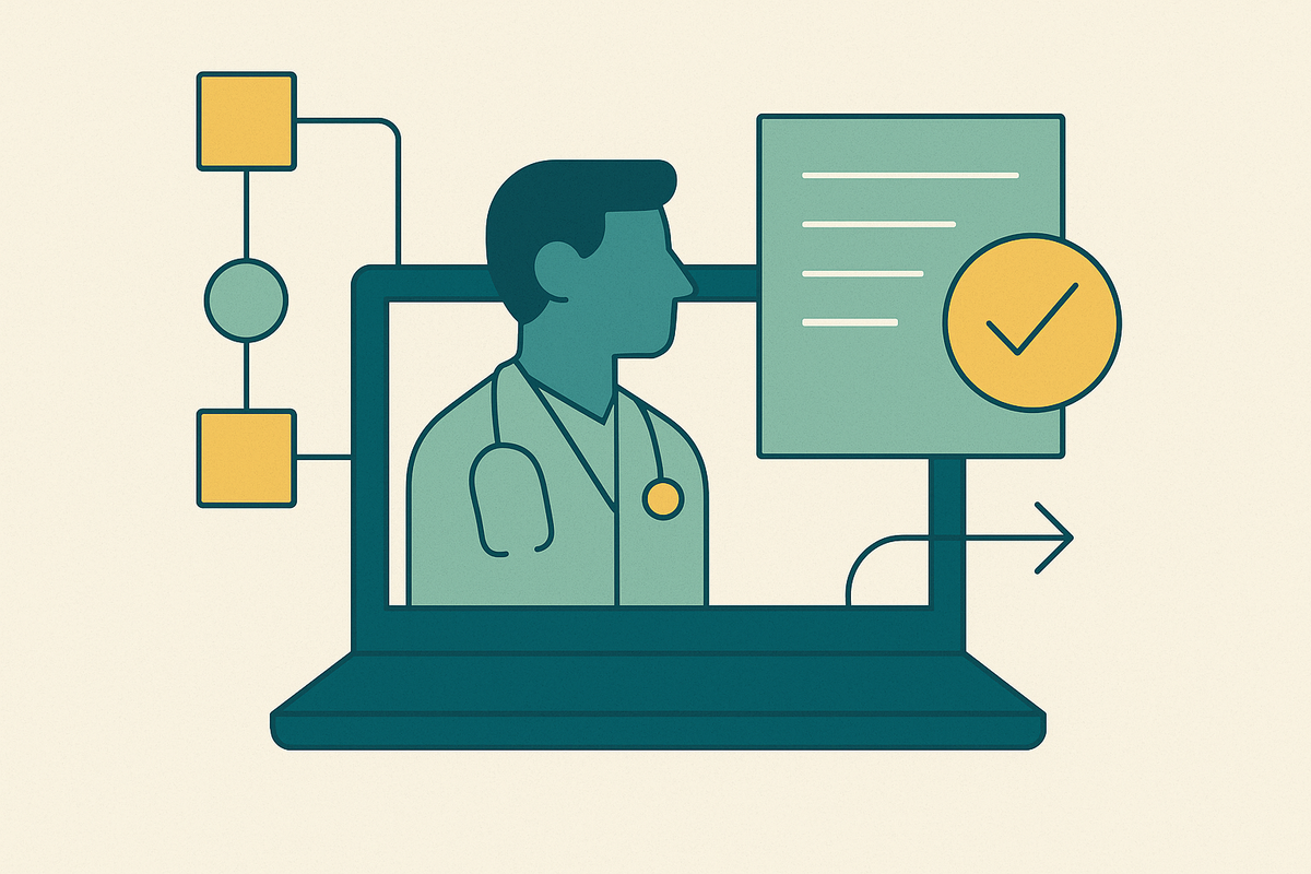 Cover illustration for “Prior Authorization Workflows for Telehealth-Delivered Services”