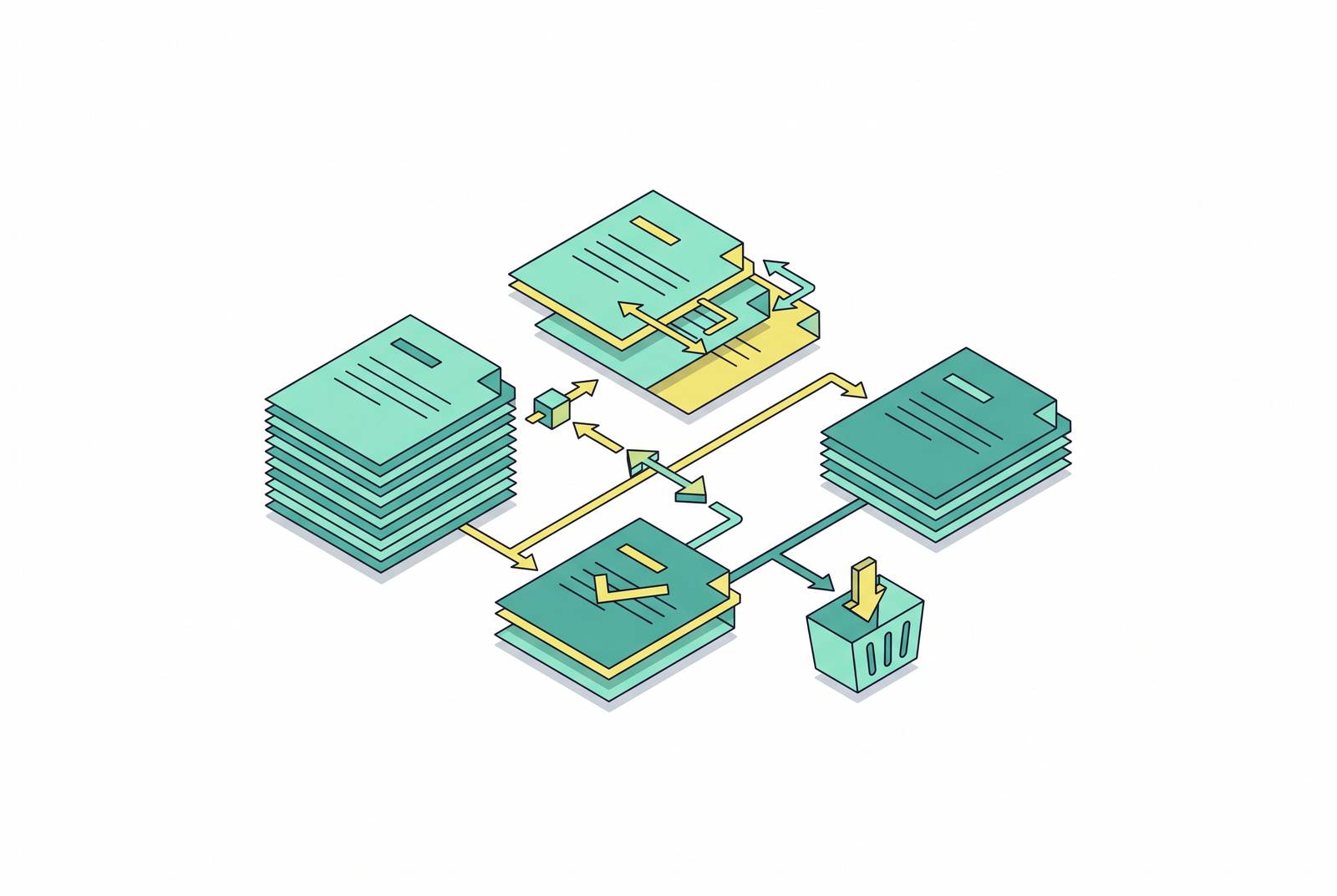 Cover illustration for “Deduplication and Near-Duplicate Detection in Document Corpora”