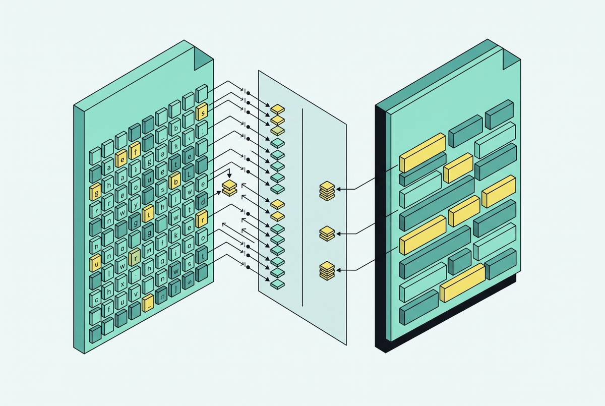 Cover illustration for “Character Error Rate vs Word Error Rate for Document Benchmarking”