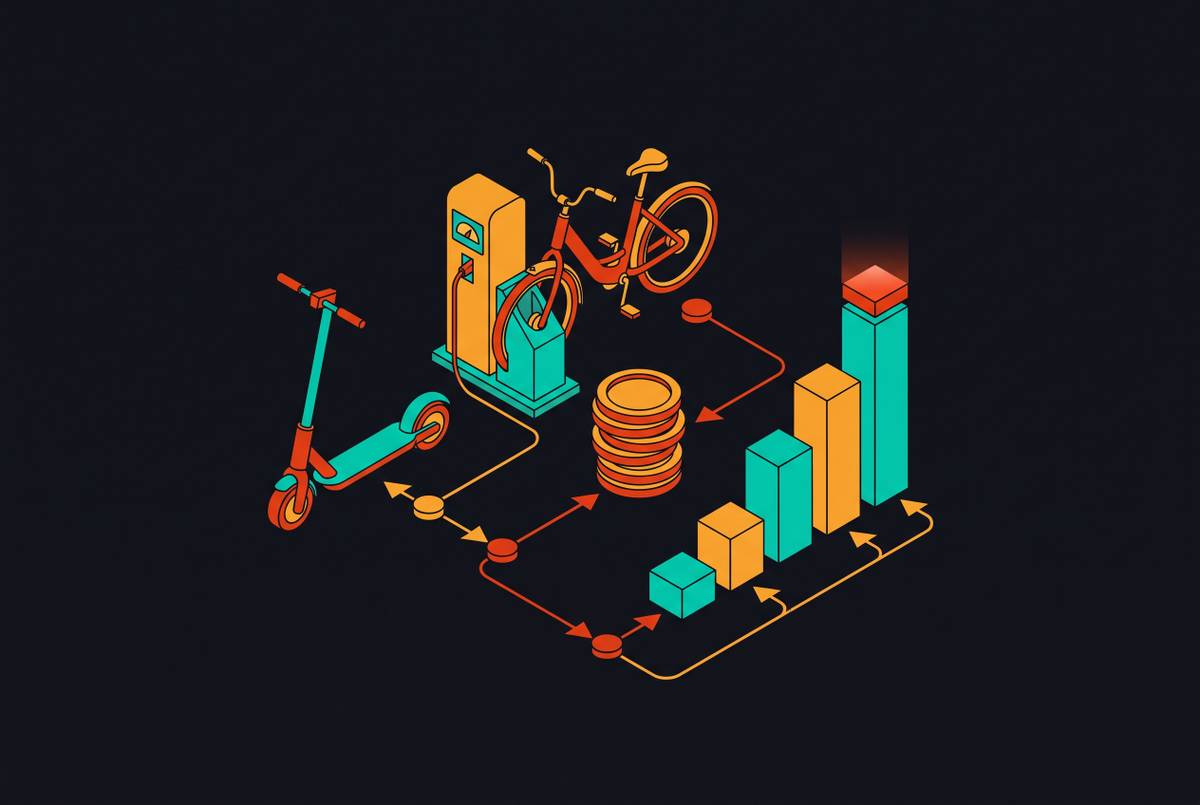 Cover illustration for “Micromobility Startup Business Models and Funding Trends”