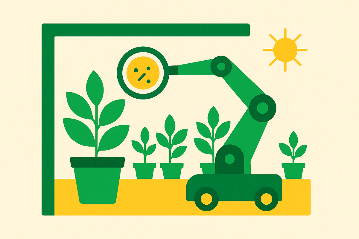 Cover illustration for “Phenotyping Robots in Controlled Environment Agriculture”