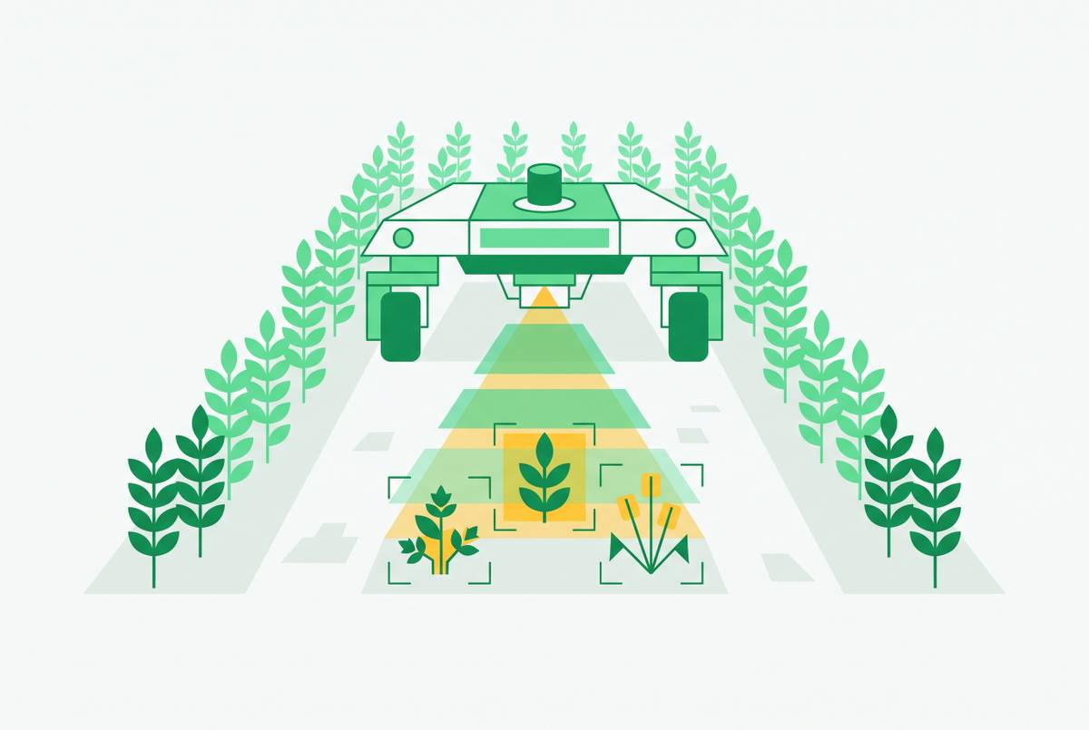 Cover illustration for “Vision-Based Weed Detection in Row Crops”