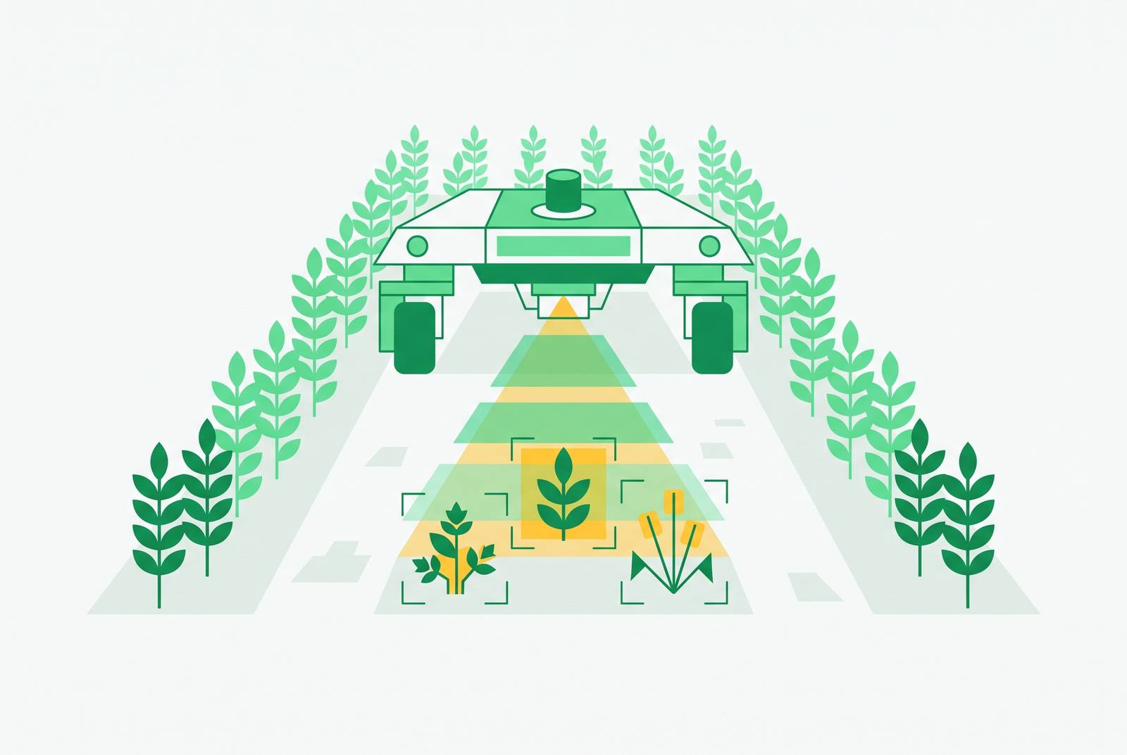 Cover illustration for “Vision-Based Weed Detection in Row Crops”
