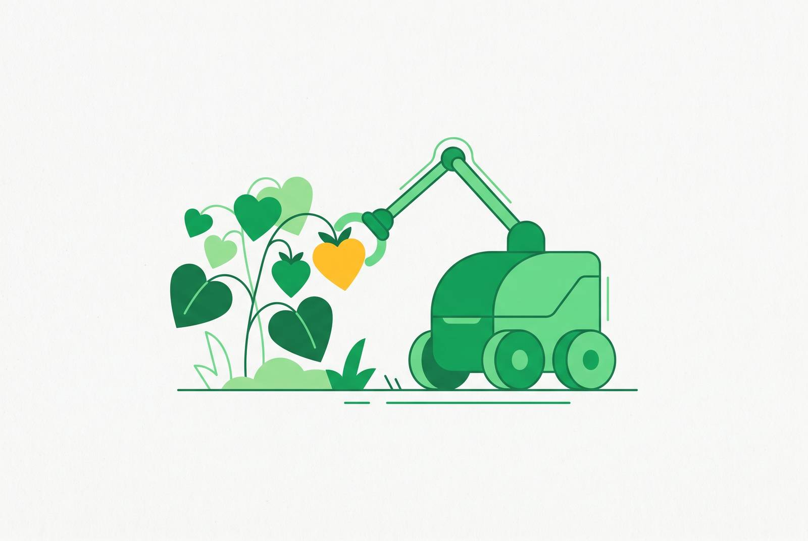 Cover illustration for “Selective Harvesting Robots for Strawberries and Soft Fruit”