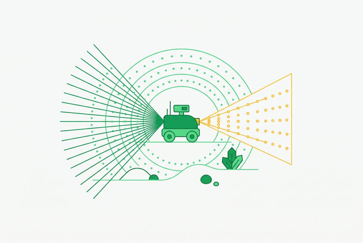 Cover illustration for “LiDAR SLAM vs. Camera-Only SLAM for Outdoor AMR Navigation”