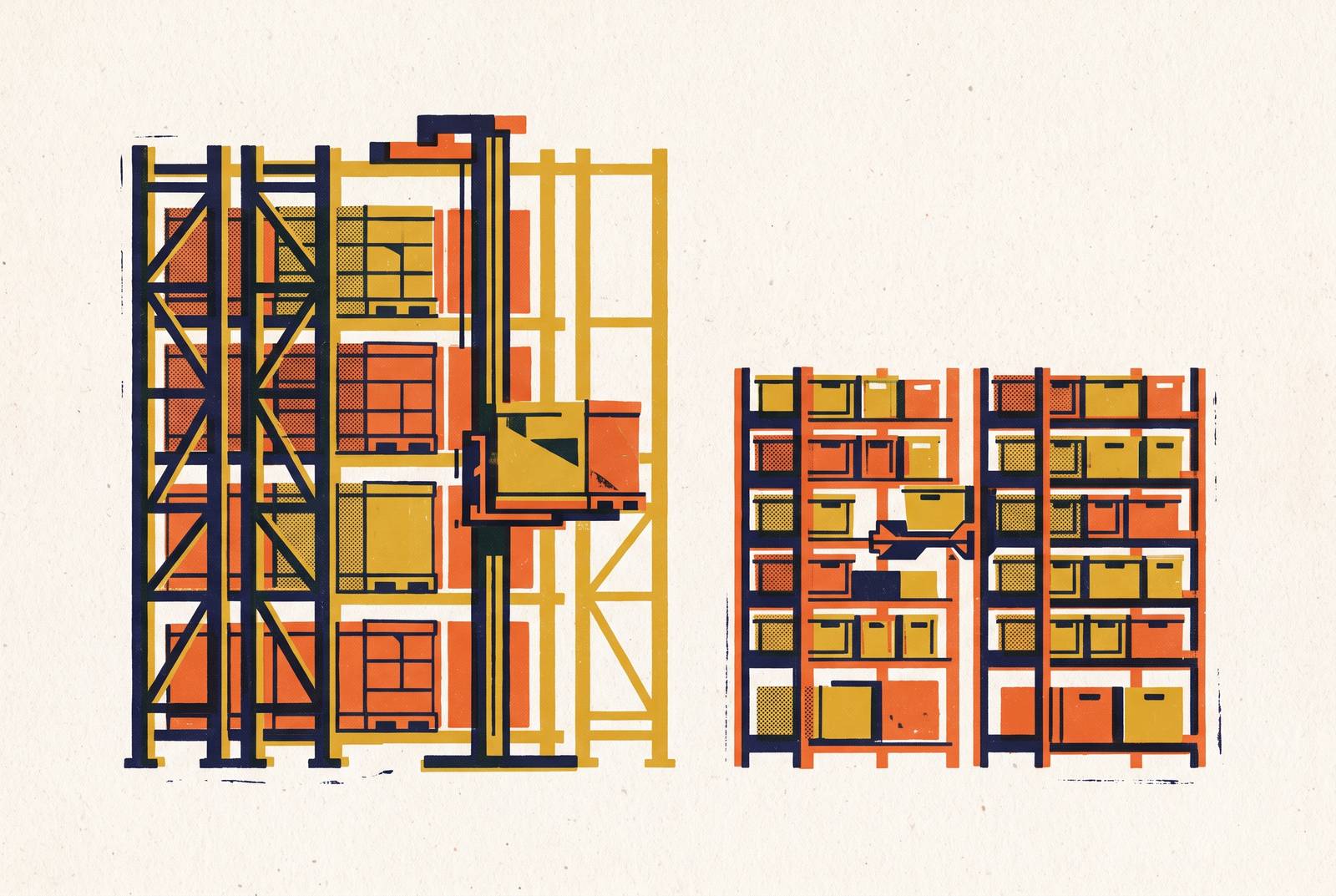Cover illustration for “ASRS Unit Load vs Miniload System Selection”