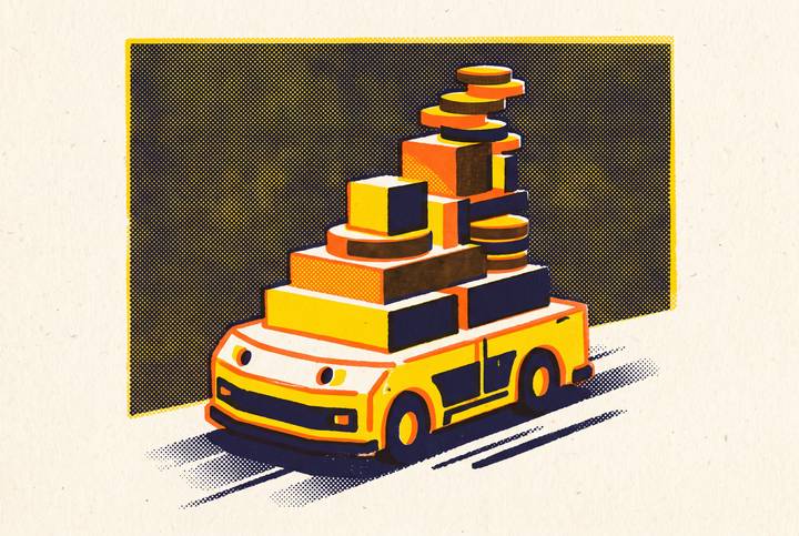 Cover illustration for “Total Cost of Ownership for Autonomous Mobile Robots”