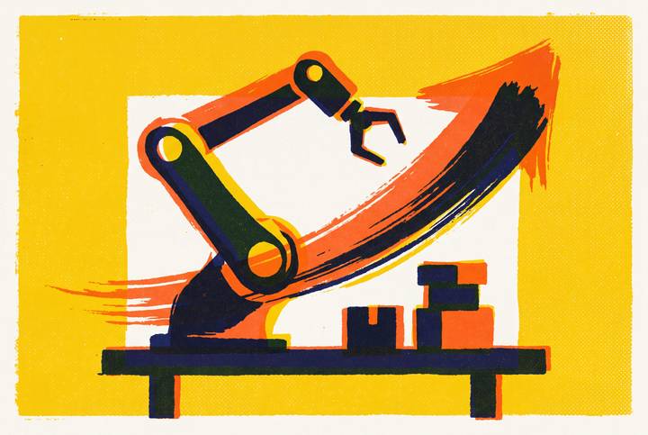 Cover illustration for “Cobot ROI in Small and Mid-Size Manufacturing Plants”
