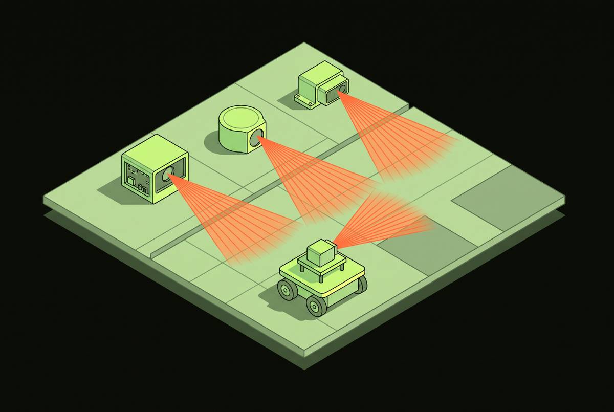 Cover illustration for “Solid-State LiDAR Comparison for Mobile Robot Navigation”