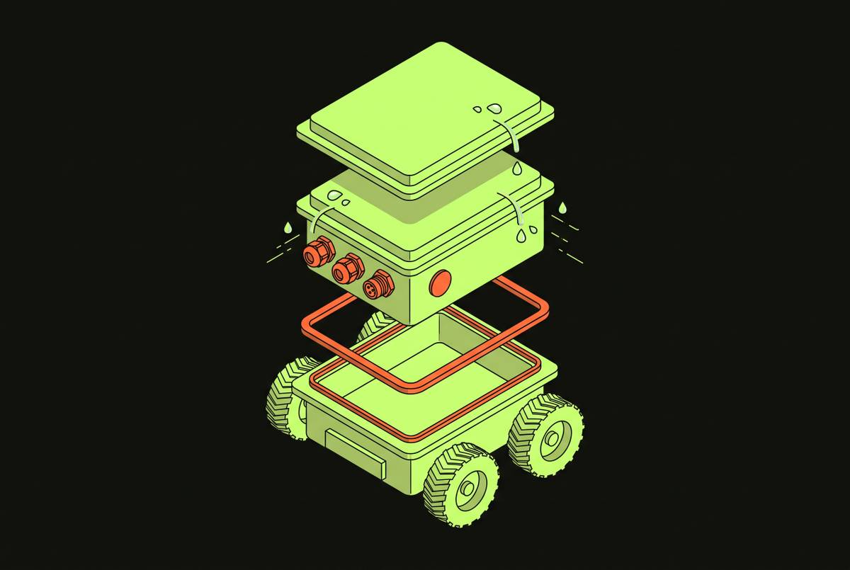 Cover illustration for “IP67 Sealing Strategies for Mobile Robot Chassis”