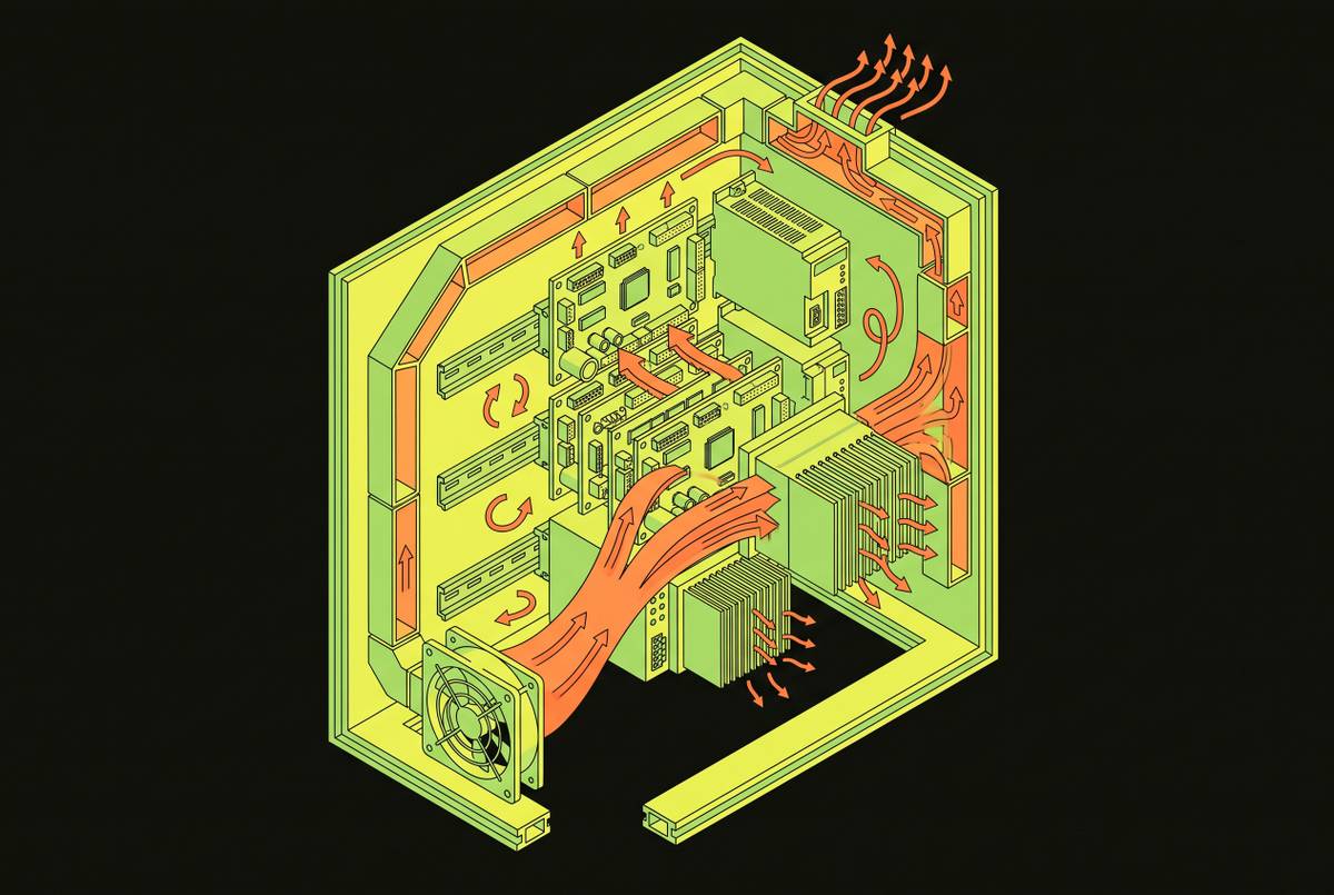 Cover illustration for “Thermal Management in Enclosed Robot Controller Cabinets”