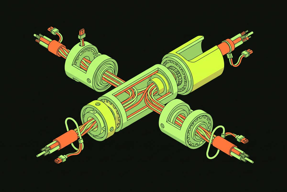 Cover illustration for “Cable Management Inside 6-DOF Robot Arm Wrists”