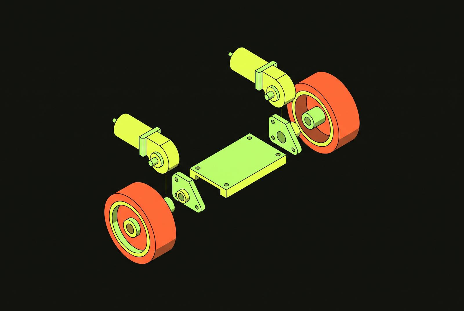 Cover illustration for “Differential Drive Wheel Module Design and Sizing”