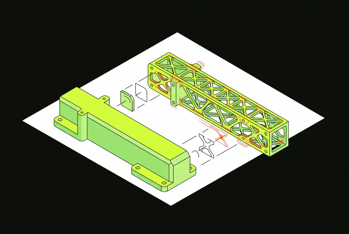 Cover illustration for “FEA-Driven Weight Reduction in Robot Link Design”