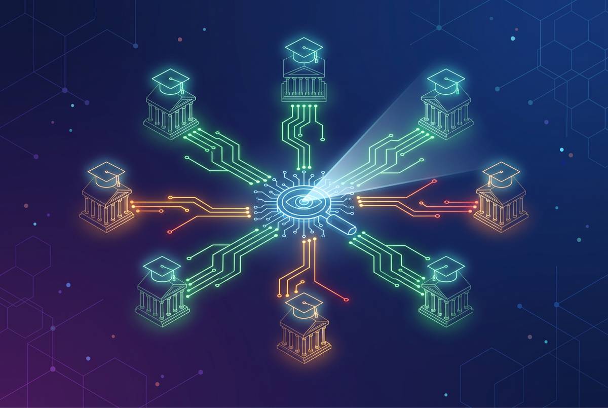 Cover illustration for “AI Detection Policy Inconsistencies Across Higher Education Institutions”