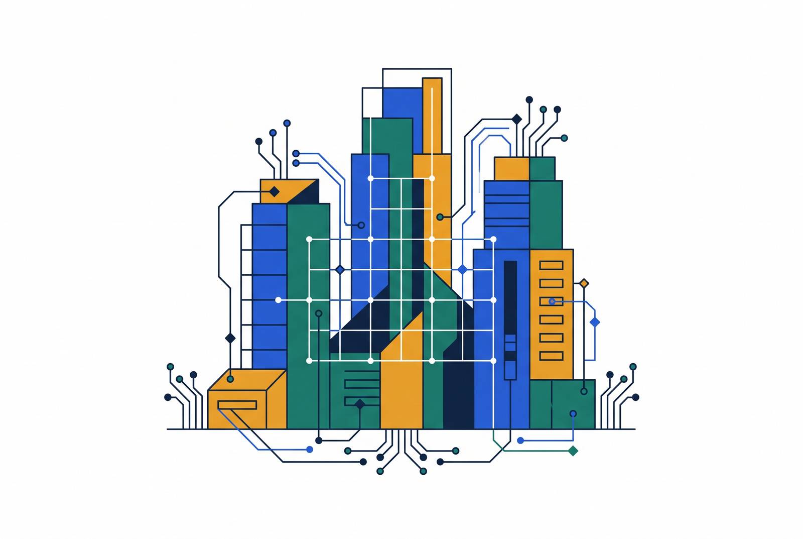 Cover illustration for “AI in Real Estate Development Project Planning”