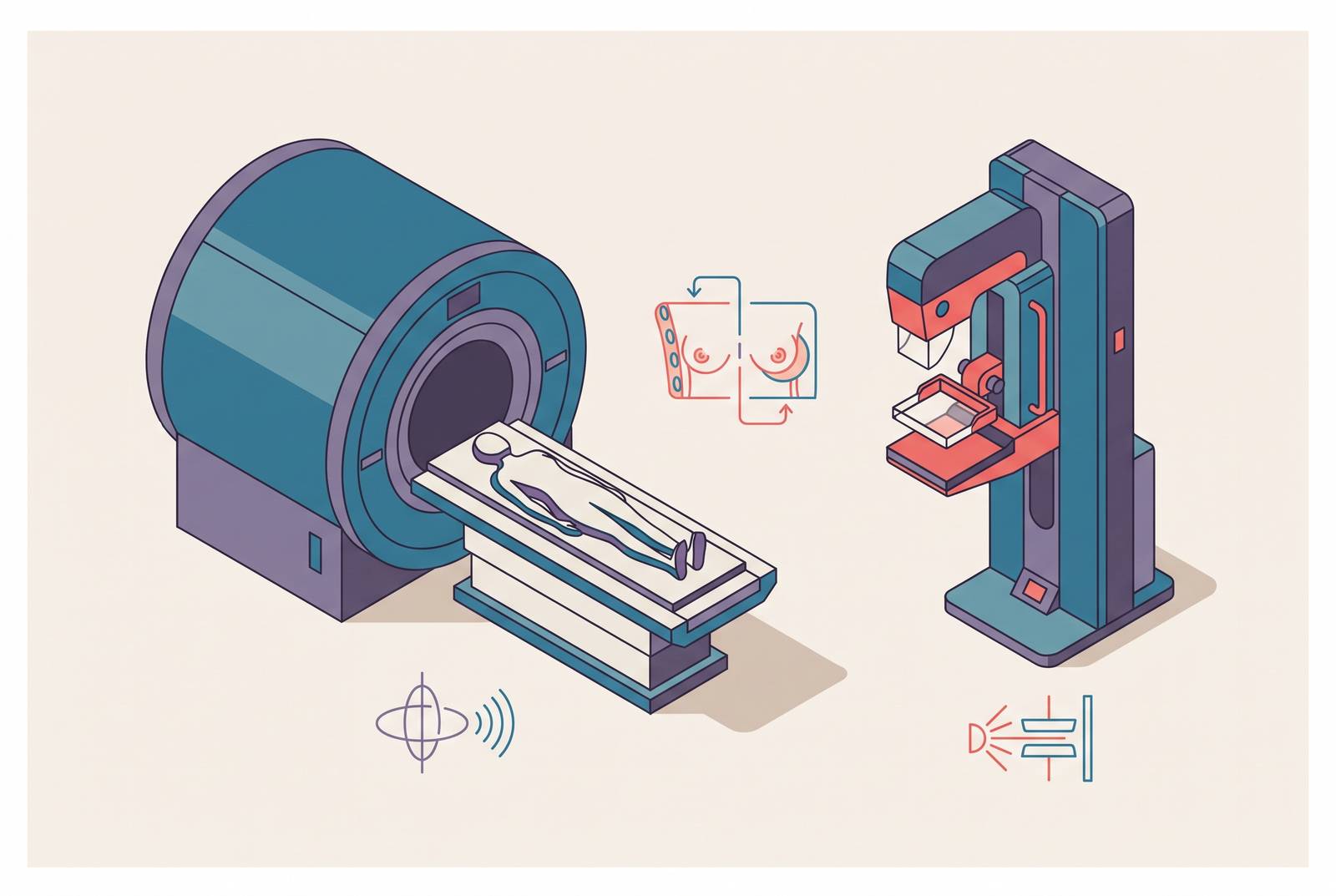 Cover illustration for “MRI vs Mammography for Breast Cancer Screening in High-Risk Women”