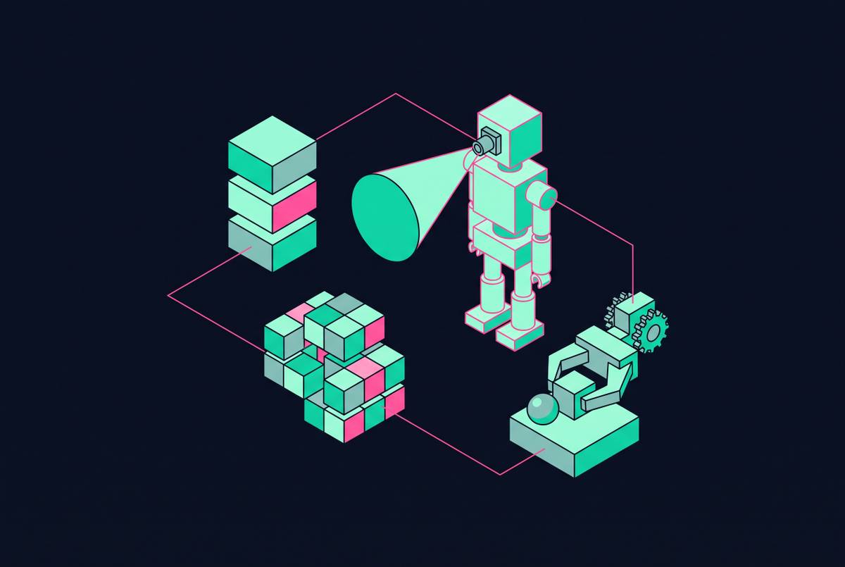 Cover illustration for “Vision Language Action Models for Robot Control”