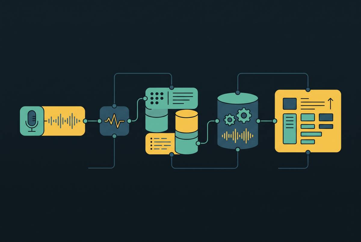 Cover illustration for “End-to-End Meeting Data Pipeline Architecture for SaaS Products”