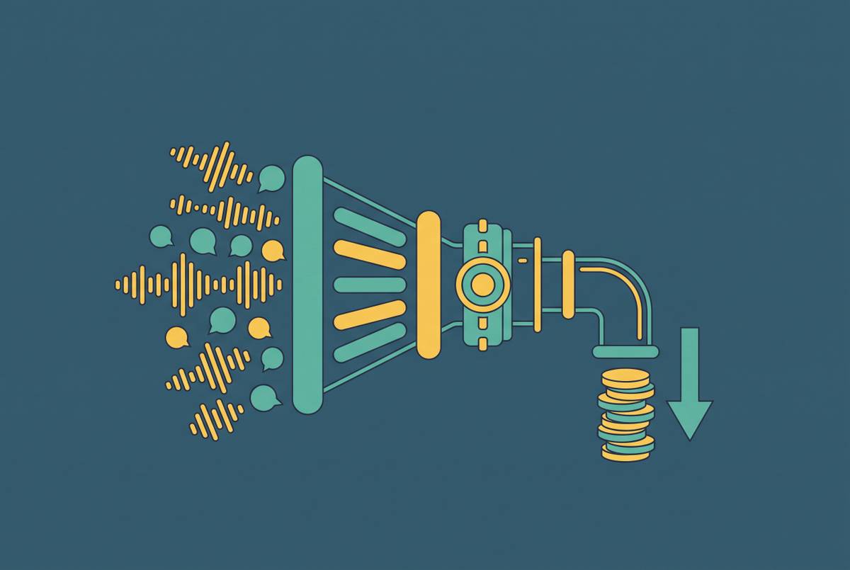 Cover illustration for “Cost Optimization for High-Volume Meeting Transcription Pipelines”