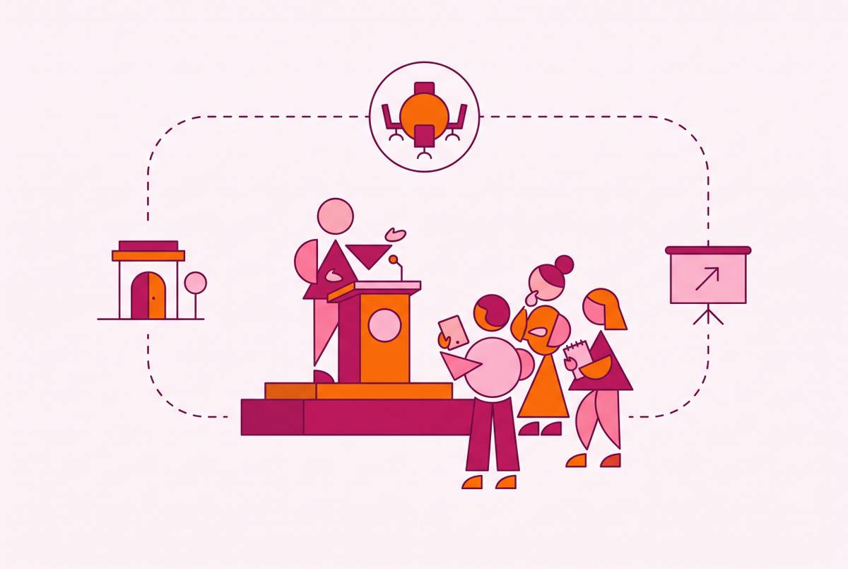 Cover illustration for “FemTech Conference Circuit Founders Should Know”