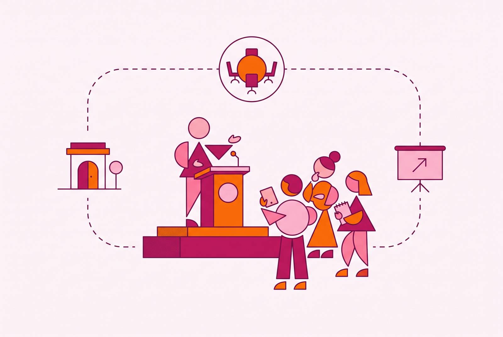 Cover illustration for “FemTech Conference Circuit Founders Should Know”