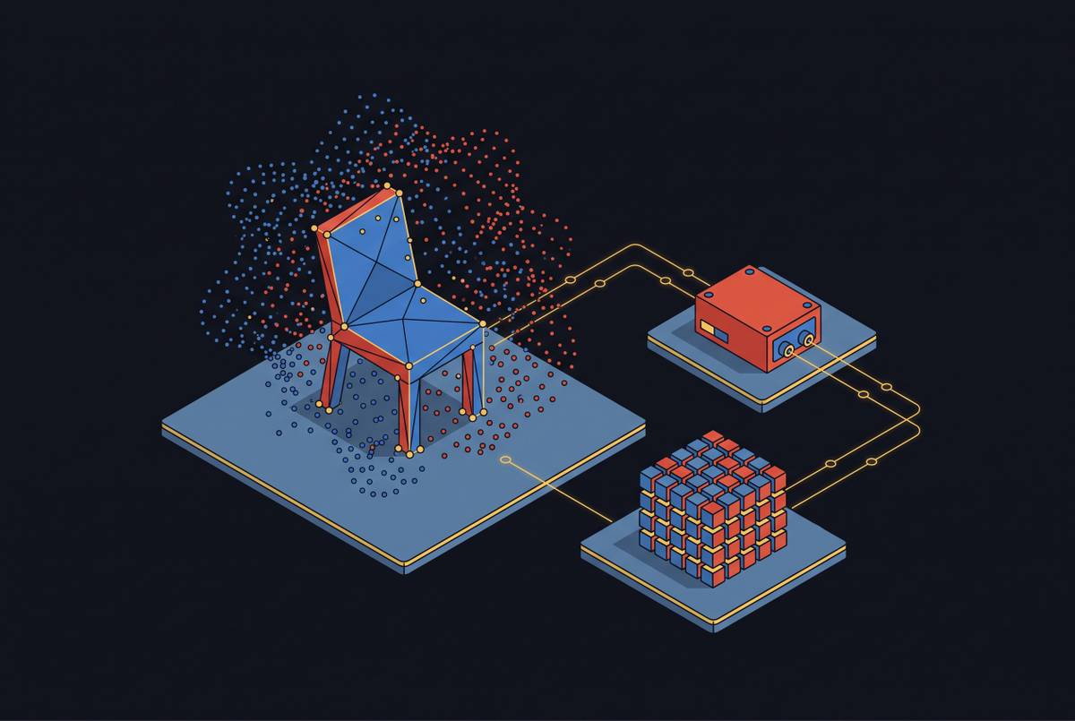 Cover illustration for “Point Cloud Processing With PCL and Open3D in ROS 2”