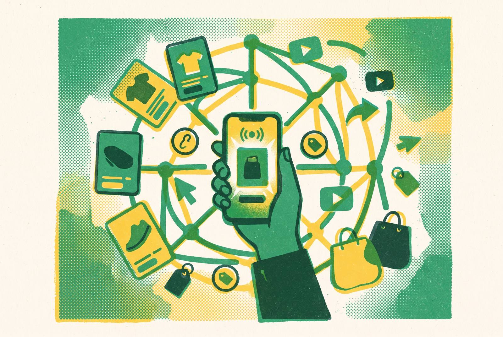 Cover illustration for “Live Commerce Integration in Product Marketplace Platforms”