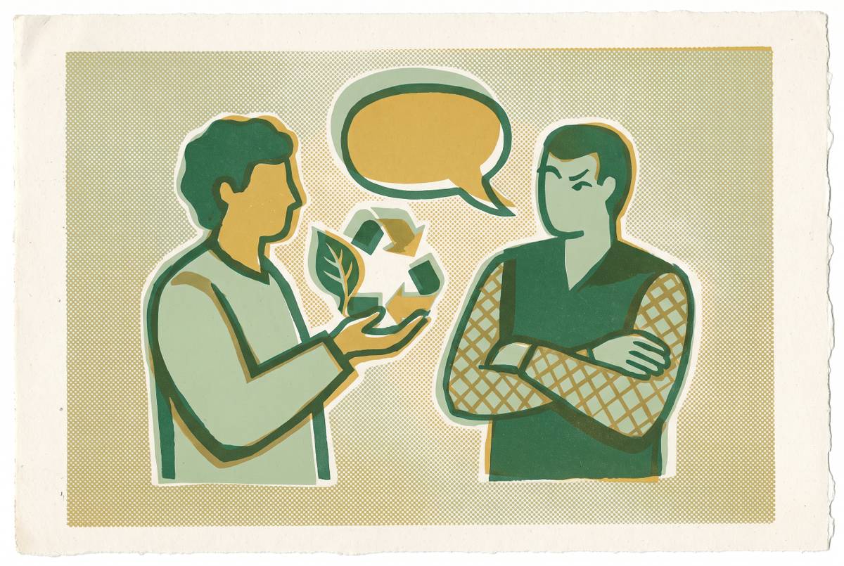 Cover illustration for “Communicating Sustainability to Skeptical Consumers”