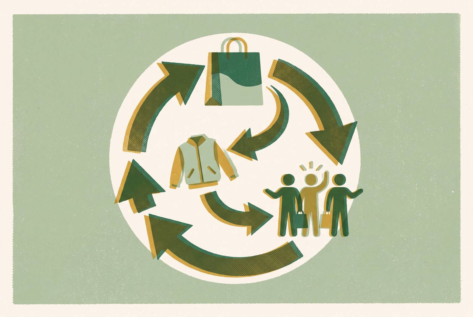 Cover illustration for “Recommerce as a Customer Retention Strategy”