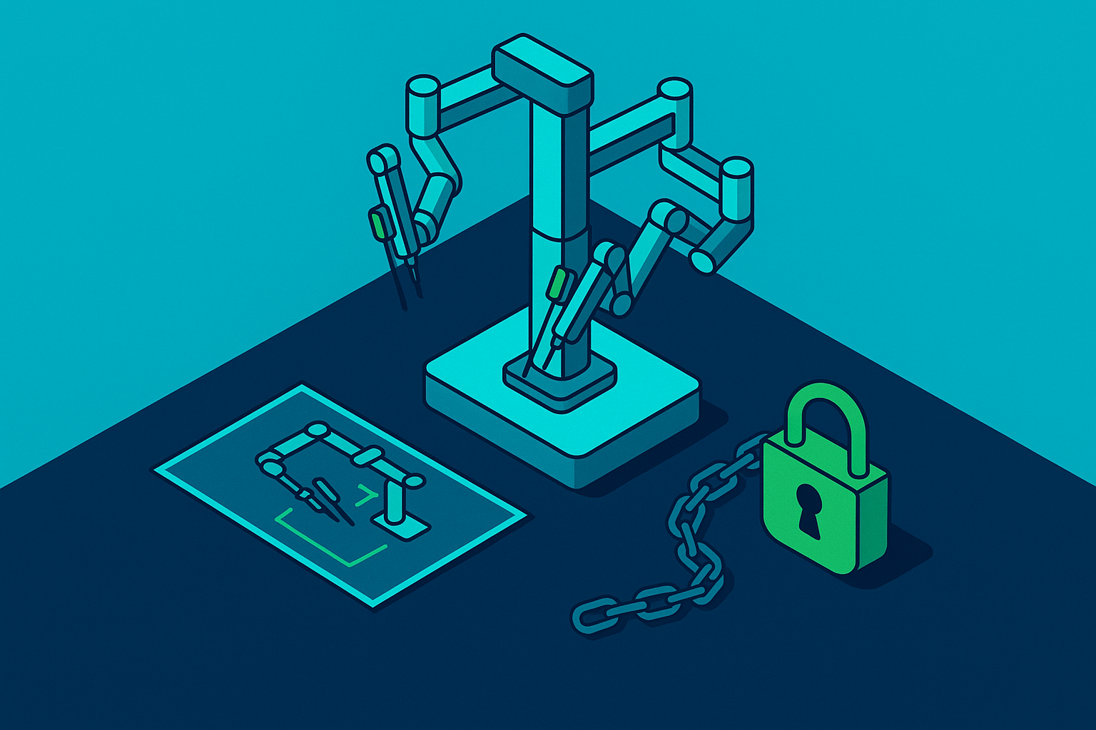 Cover illustration for “Surgical Robot Autonomy and Regulatory Constraints”