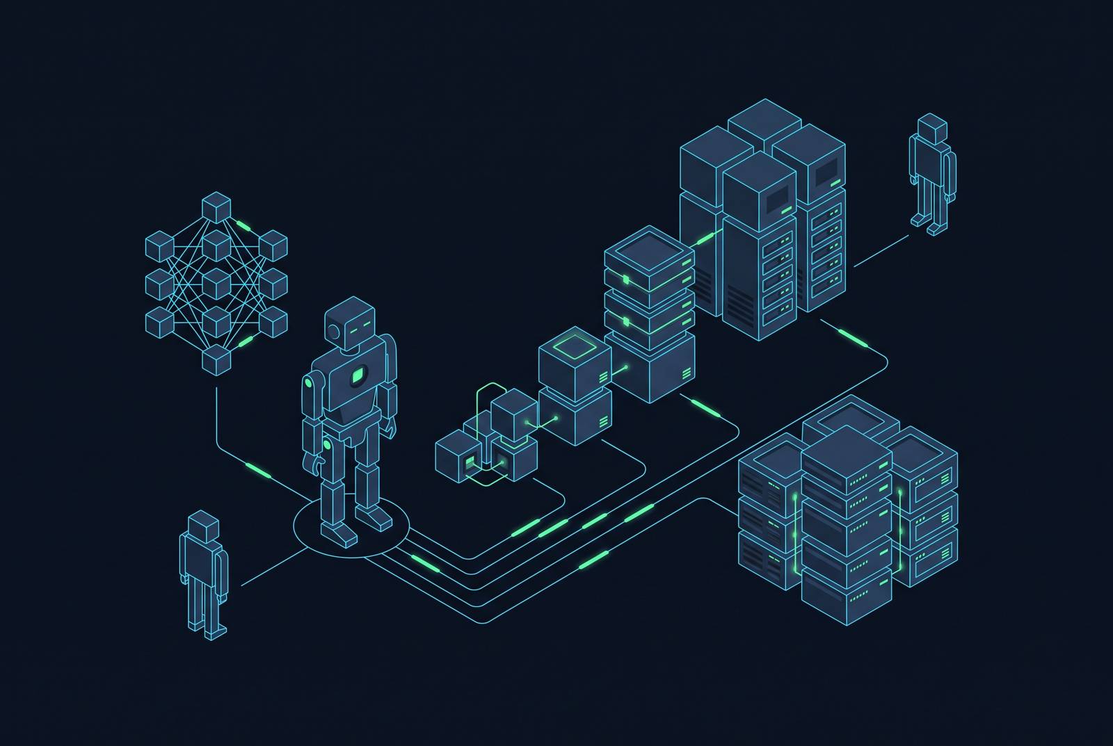 Cover illustration for “Scaling Laws for Robot Foundation Models”
