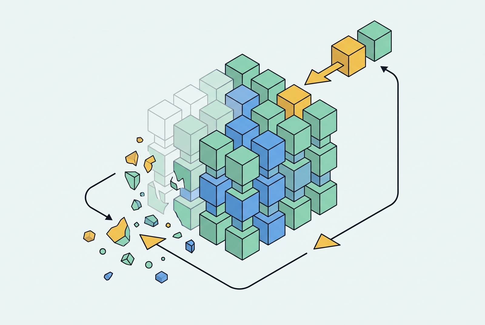 Cover illustration for “Catastrophic Forgetting in RL Fine-Tuned Language Models”