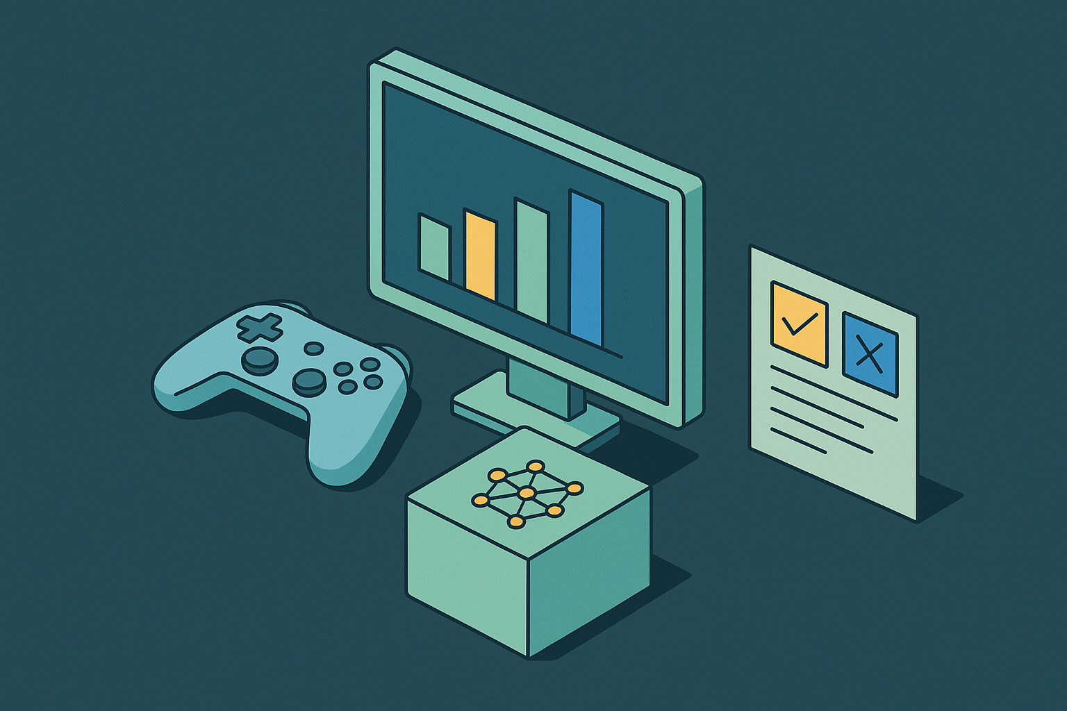 Cover illustration for “Alignment Benchmark Gaming and Saturation in Post-Trained Models”