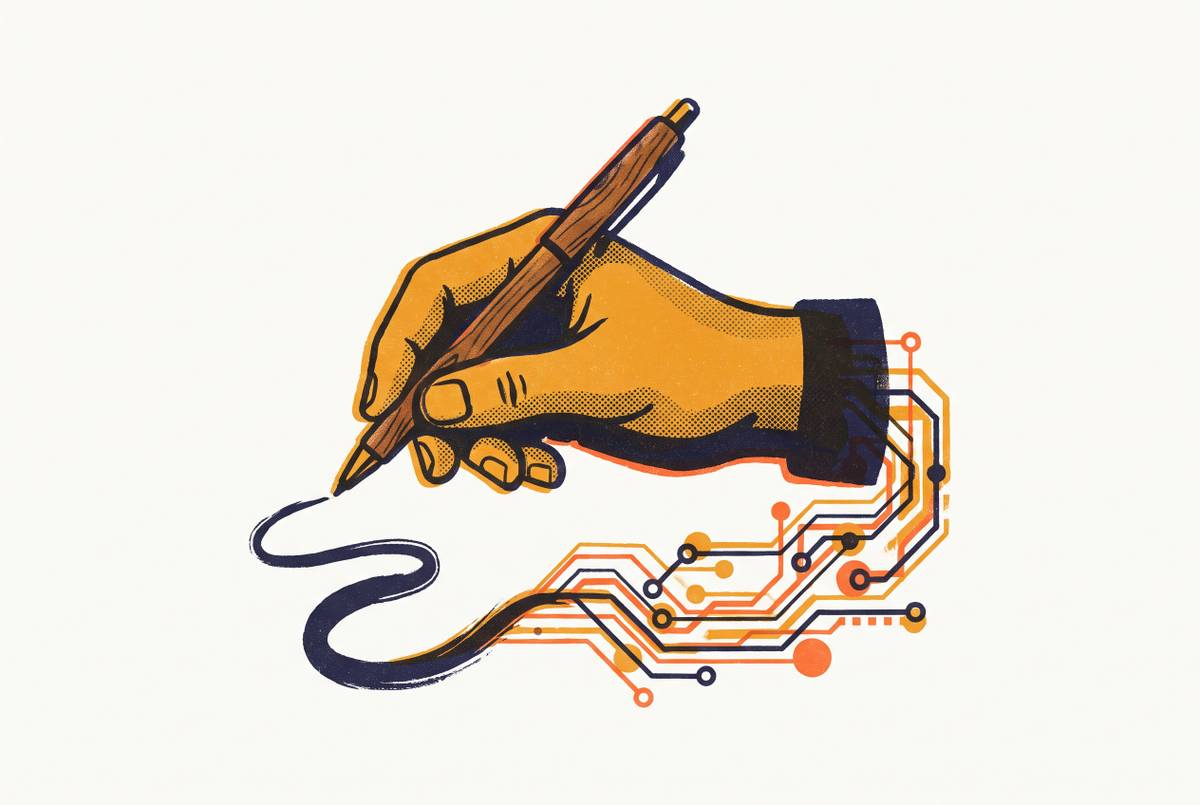 Cover illustration for “What Counts as AI Assisted Writing for Disclosure Purposes”