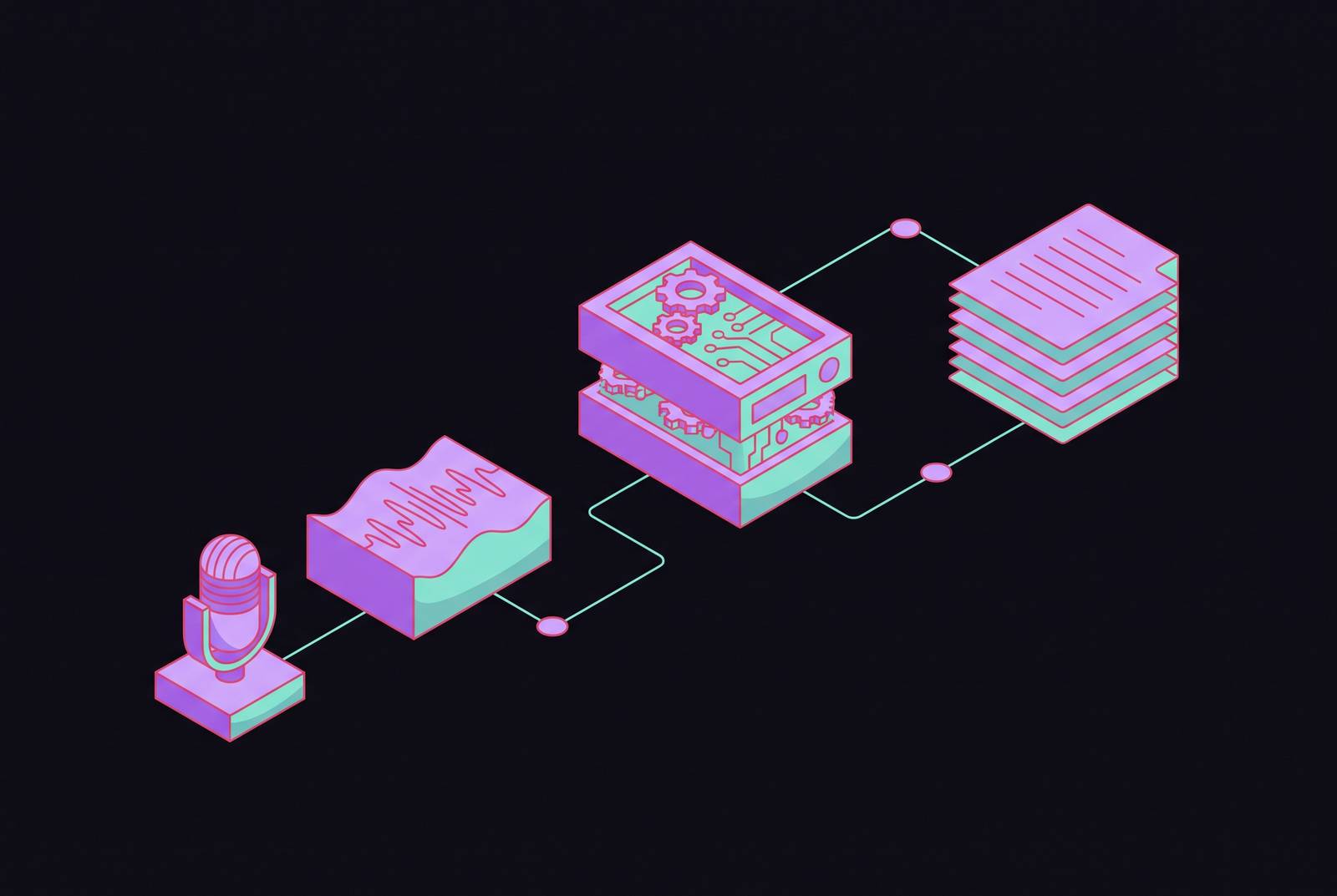 Cover illustration for “Audio File Transcription Workflows for Media and Research Teams”