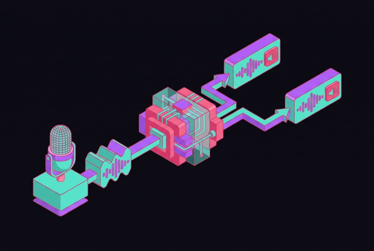 Cover illustration for “Instant Voice Cloning from Short Audio Samples”