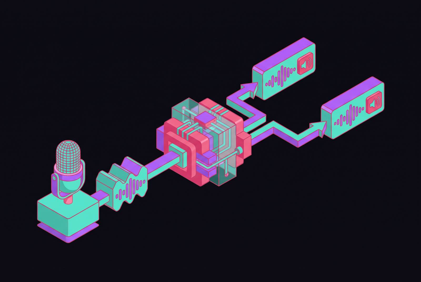 Cover illustration for “Instant Voice Cloning from Short Audio Samples”