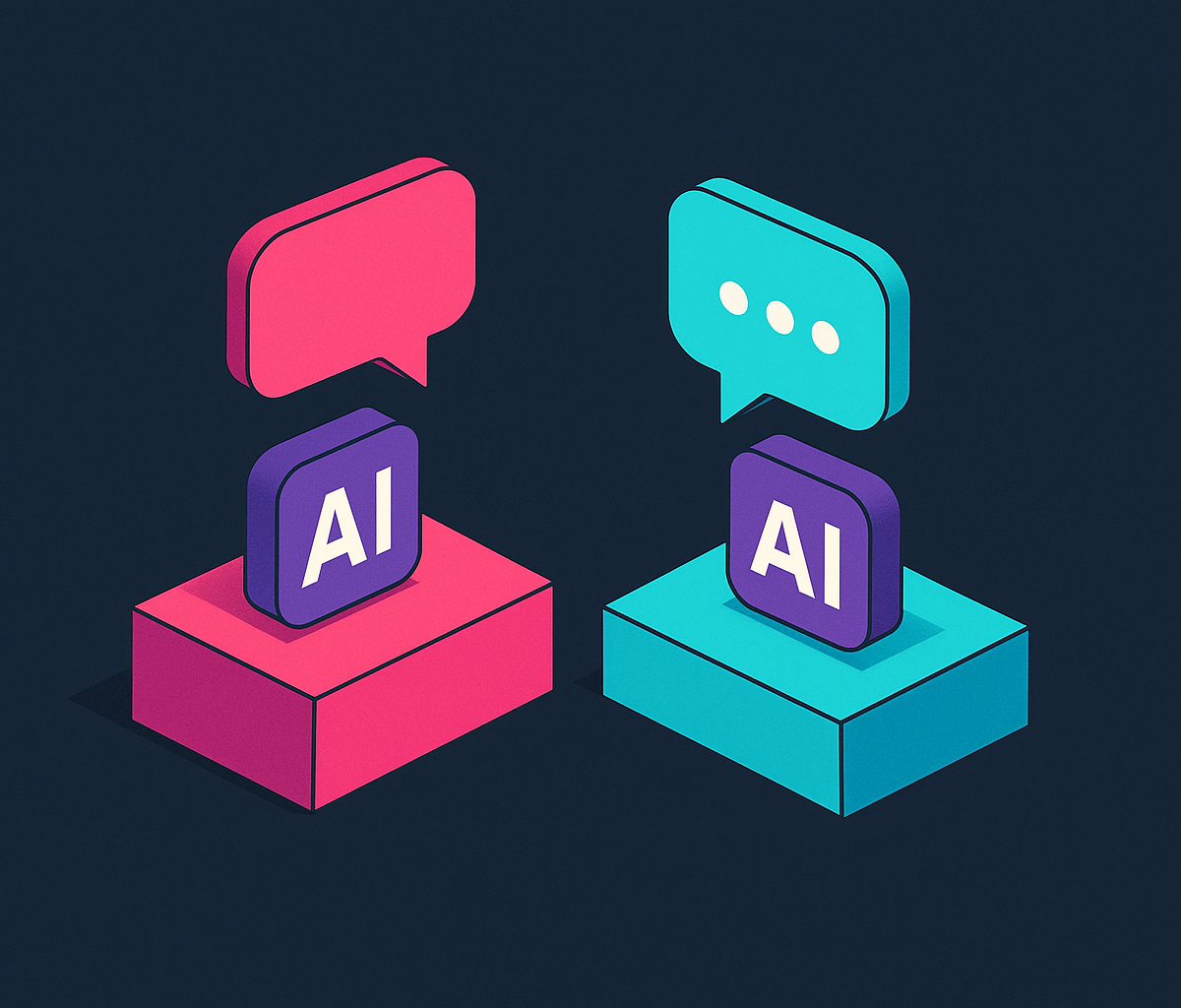 Cover illustration for “Conversational AI vs Generative AI for Customer-Facing Products”