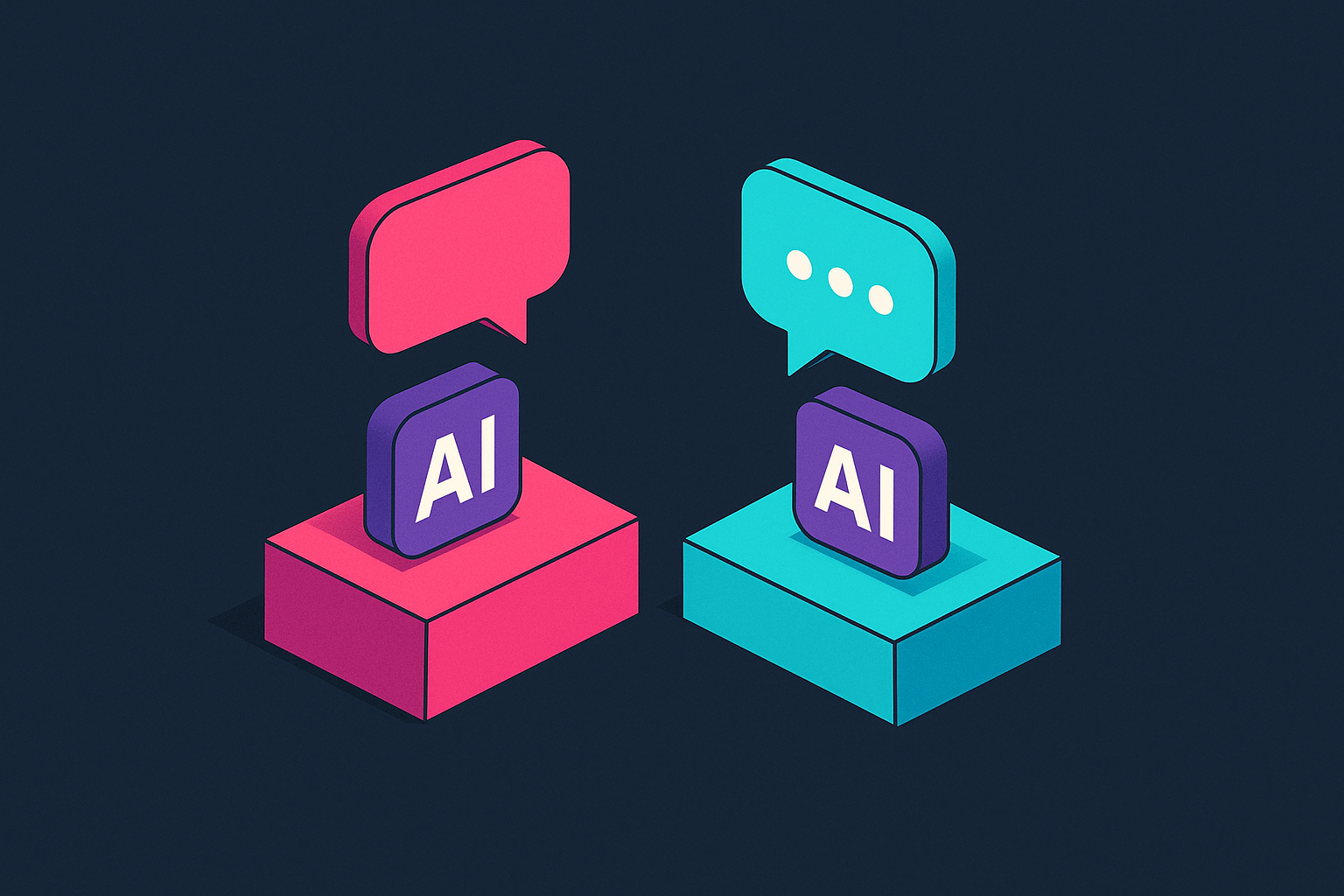 Cover illustration for “Conversational AI vs Generative AI for Customer-Facing Products”
