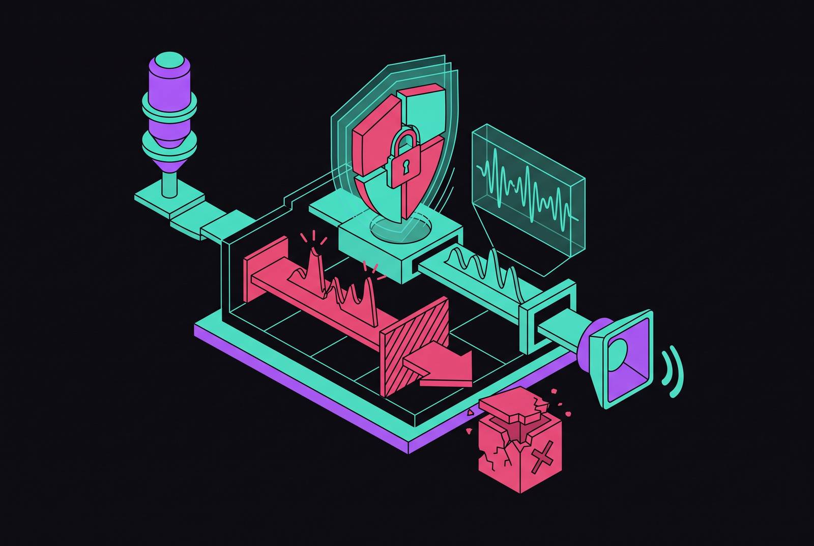 Cover illustration for “Voice Cloning Detection and Anti-Spoofing Techniques”