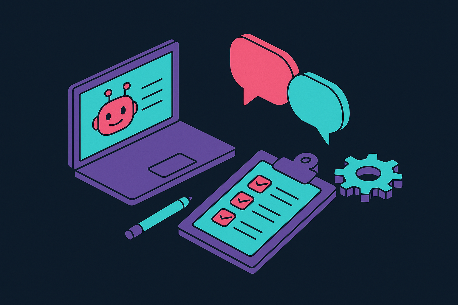 Cover illustration for “Evaluating Conversational AI Agents with Automated Testing Frameworks”