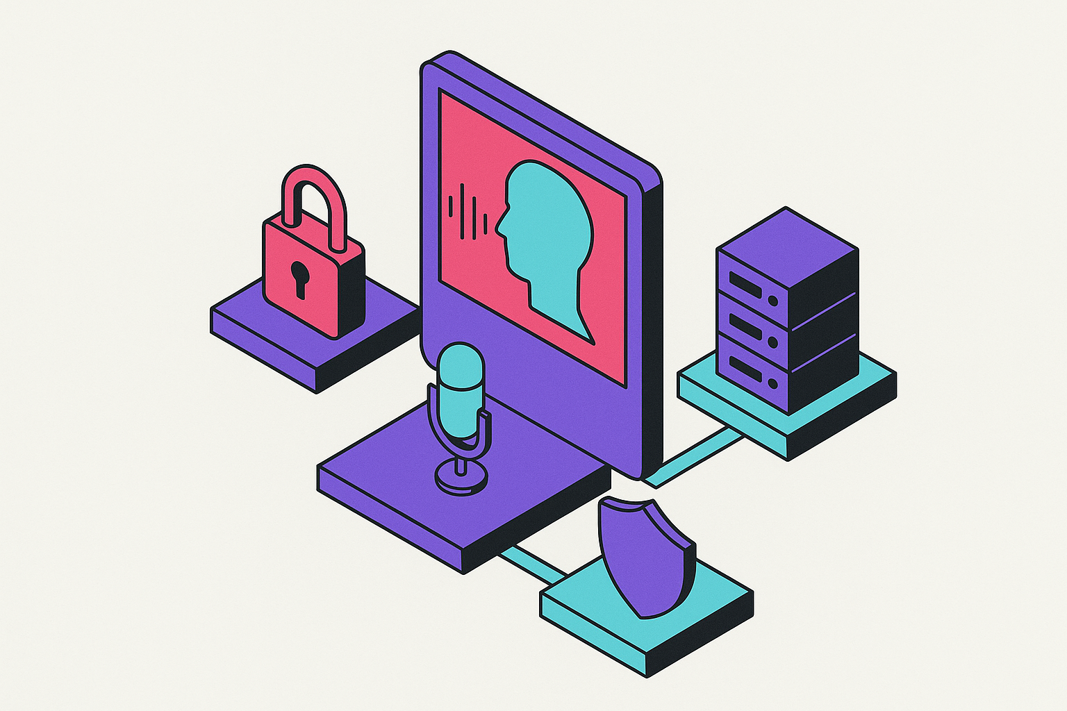 Cover illustration for “Speaker Verification Systems in Enterprise Security”