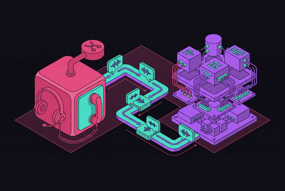 Cover illustration for “turnkey voice agent platforms vs. developer-first AI layers for customer call workflows”