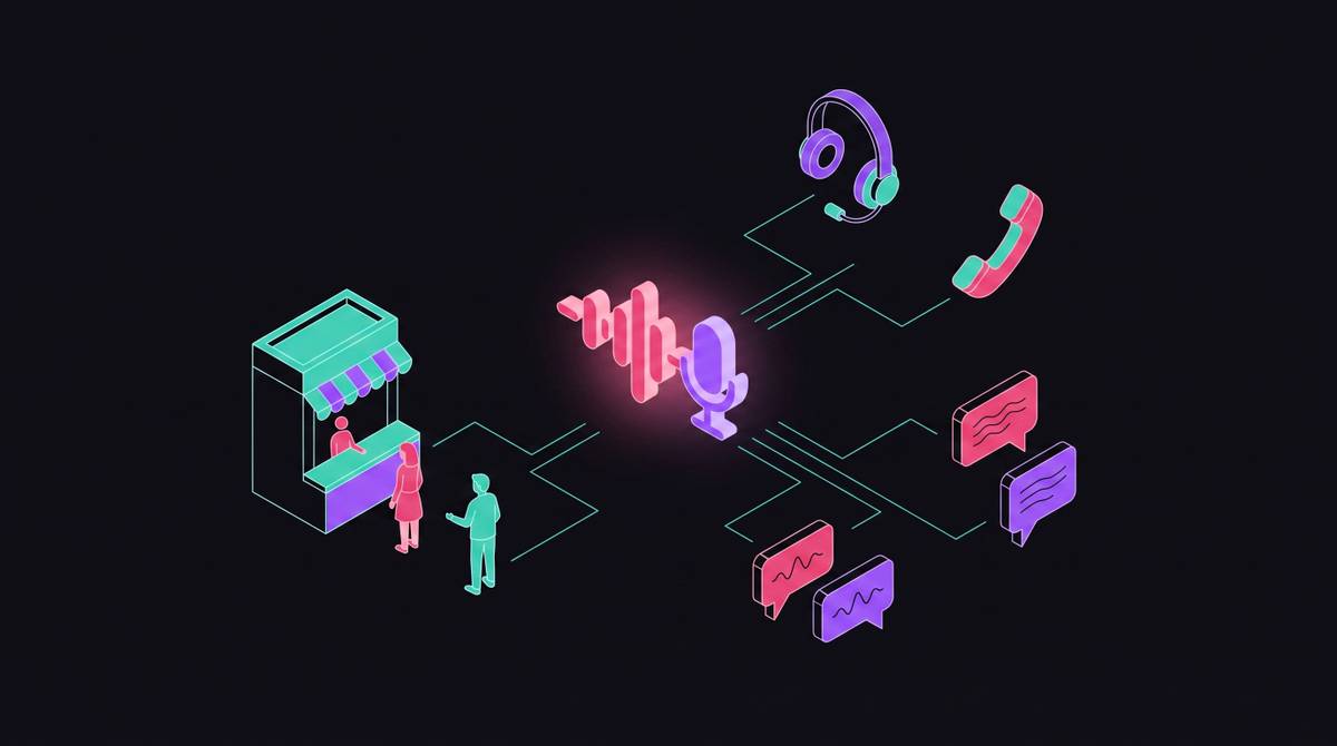 Cover illustration for “Conversational AI Voice Agents for Customer-Facing Businesses”