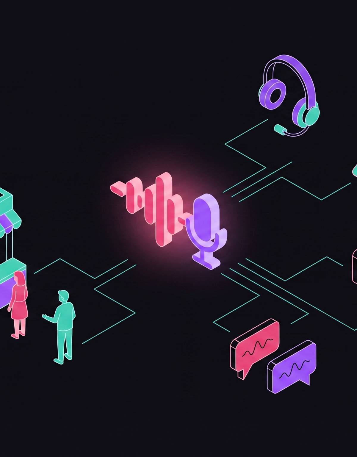 Cover illustration for “Conversational AI Voice Agents for Customer-Facing Businesses”