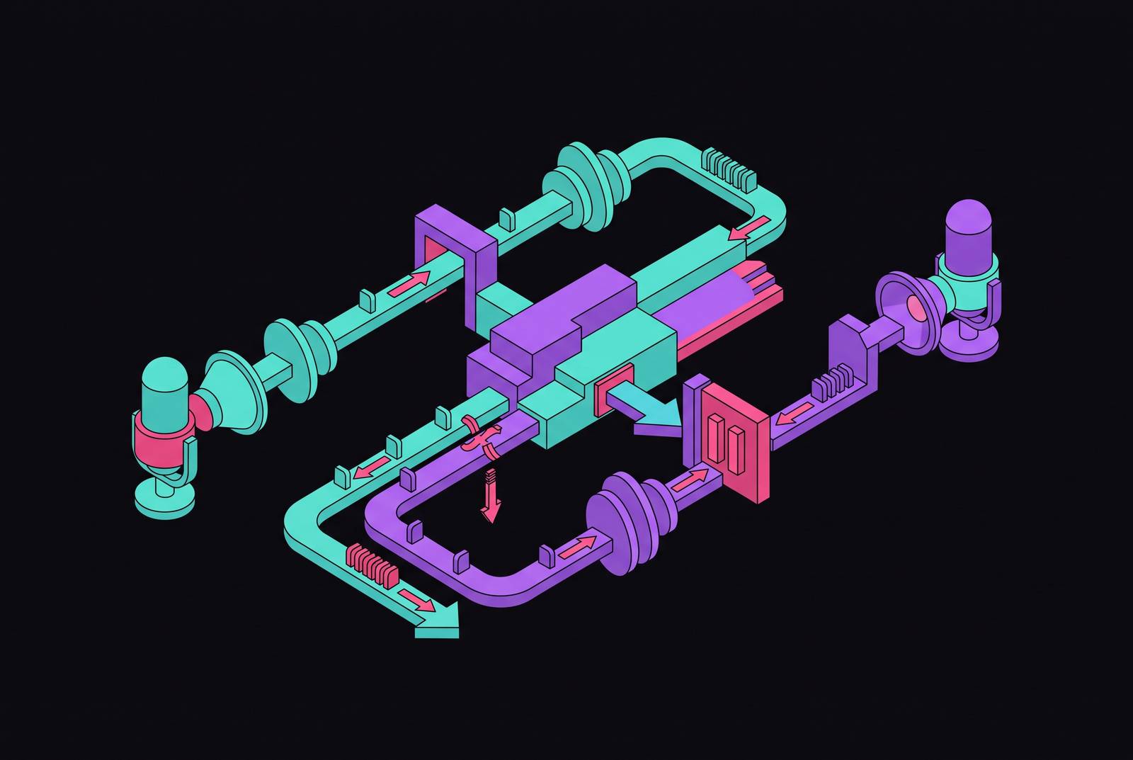 Cover illustration for “Interruption Handling and Turn-Taking Logic in Voice Agent Systems”