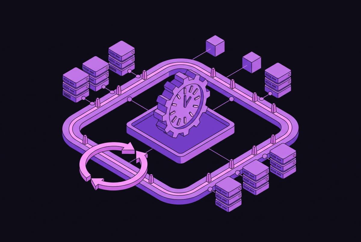 Cover illustration for “Cron-Style Scheduling Reliability for Persistent AI Agents”